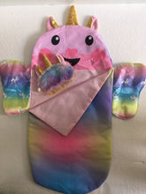 Load image into Gallery viewer, 18 inch Unicorn Sleeping Bag and Eye Mask for Our Generation size Dolls